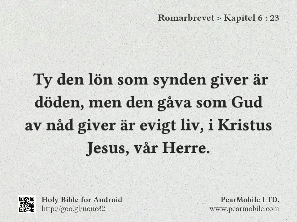 Romarbrevet, Kapitel 6:23